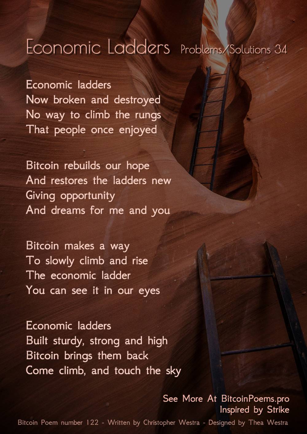 Economic Ladders - Bitcoin Poem 122 by Christopher Westra