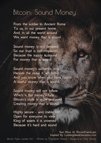 Bitcoin Poem 021 - Bitcoin: Sound Money